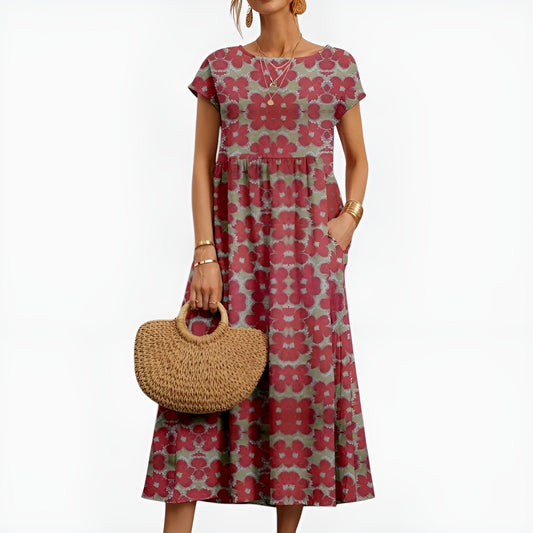 NORMA I LÄSSIGES GEBLÜMTES KLEID