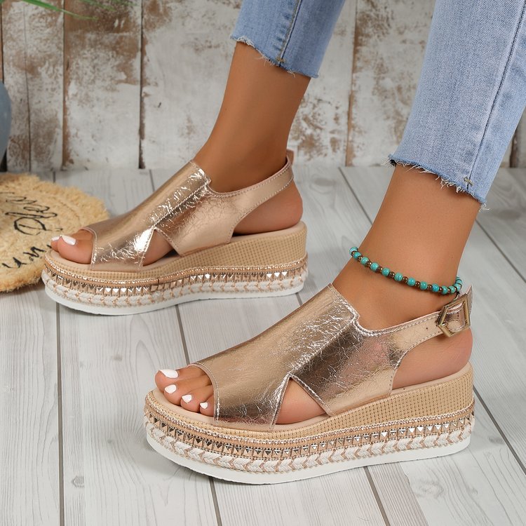 HELGA | Bequeme Keilsandalen