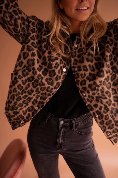 LEONA™ | Leopard Bomberjacke