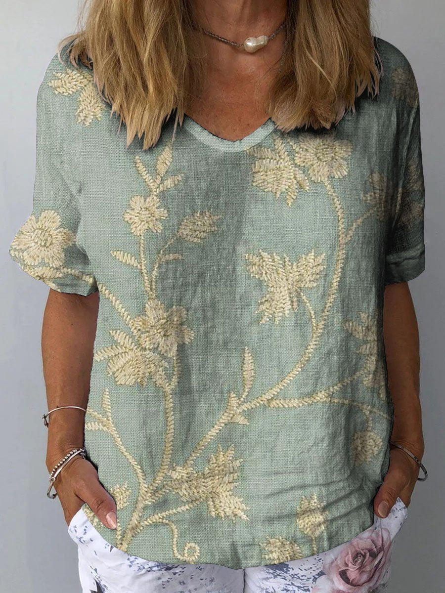 FINJA – Kurzarm-Top mit Libellenprint