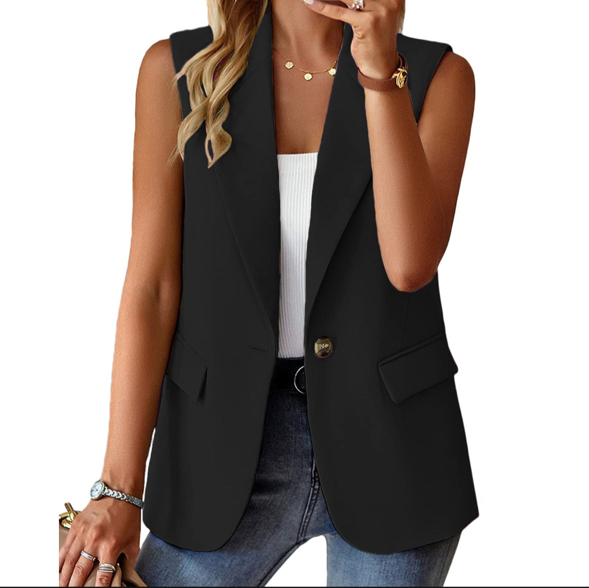SAFIRA™ | Eleganter ärmelloser Blazer