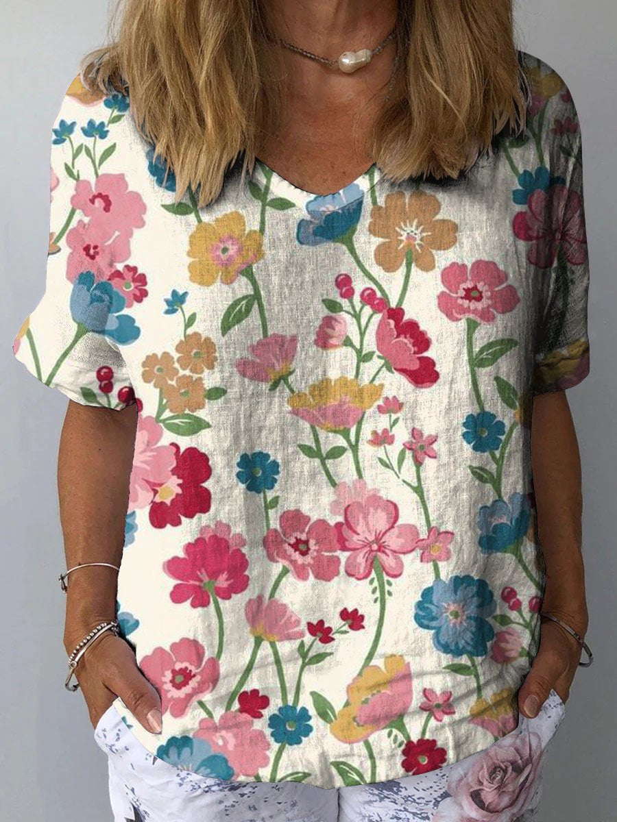 FINJA – Kurzarm-Top mit Libellenprint