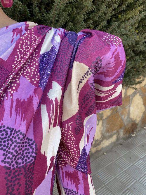 ALWINA I EIN-SCHULTER-MIDIKLEID