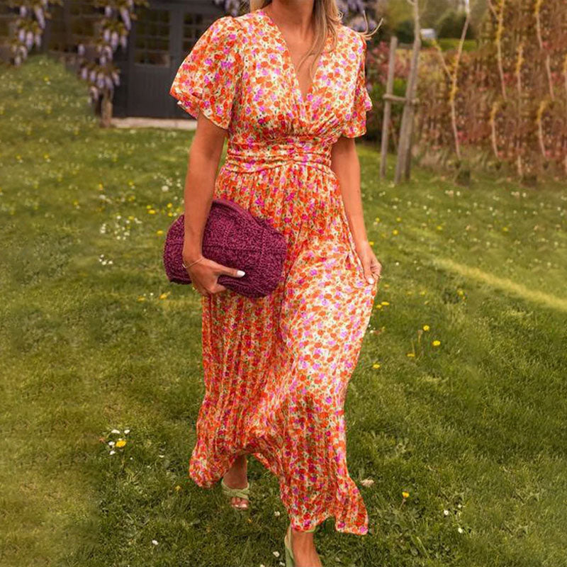 HENDRIKA I GEBLÜMTES MAXIKLEID