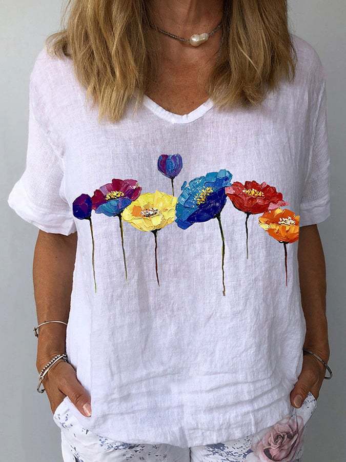 FINJA – Kurzarm-Top mit Libellenprint