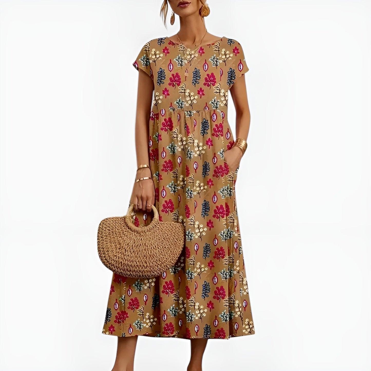 NORMA I LÄSSIGES GEBLÜMTES KLEID