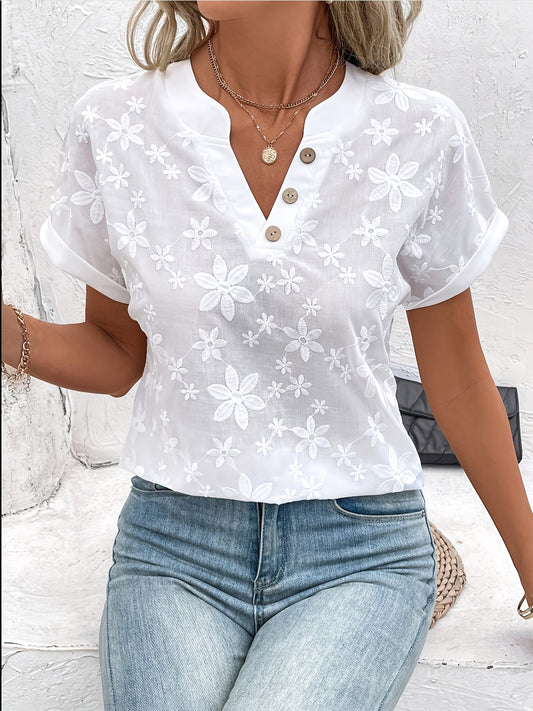 ISABELL – Klassische Weiße Bluse mit Eleganz