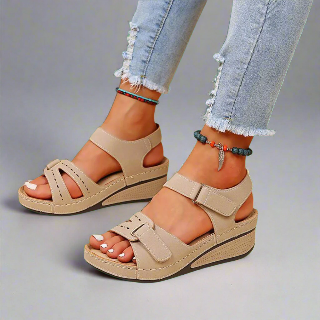 Gudula | Elegante orthopädische Sandalen aus weichem Premiummaterial für schmerzfreie Sommertage