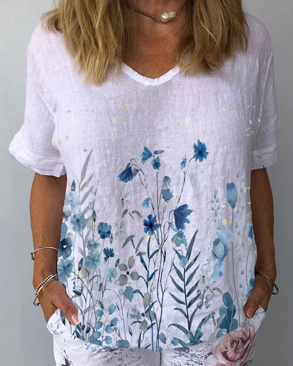FINJA – Kurzarm-Top mit Libellenprint