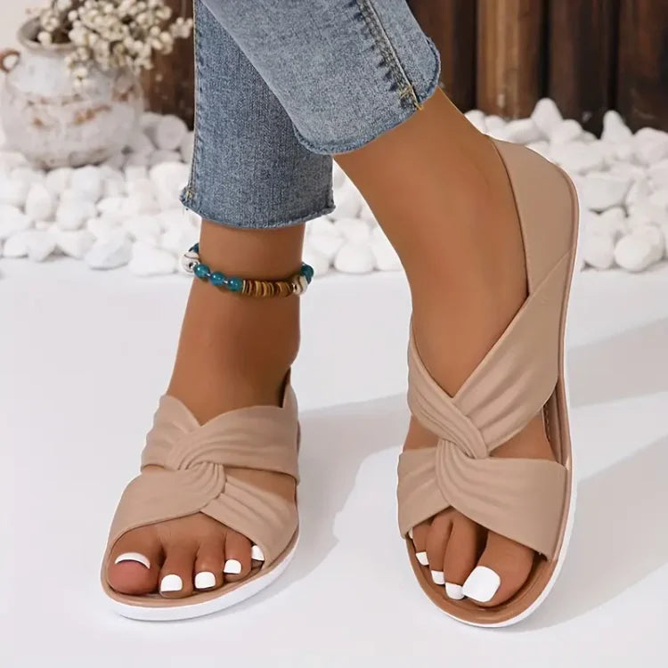 EVANIA | Bequeme  Sandalen mit Schleifen-Design