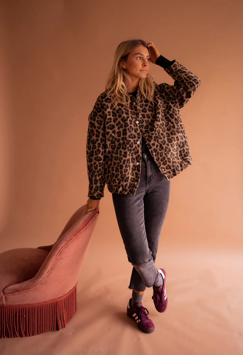 LEONA™ | Leopard Bomberjacke
