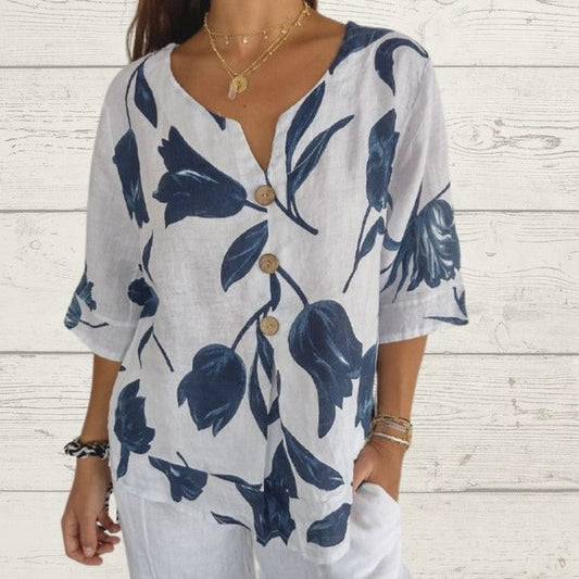 ANNI | Elegante Bluse mit Blumenmuster